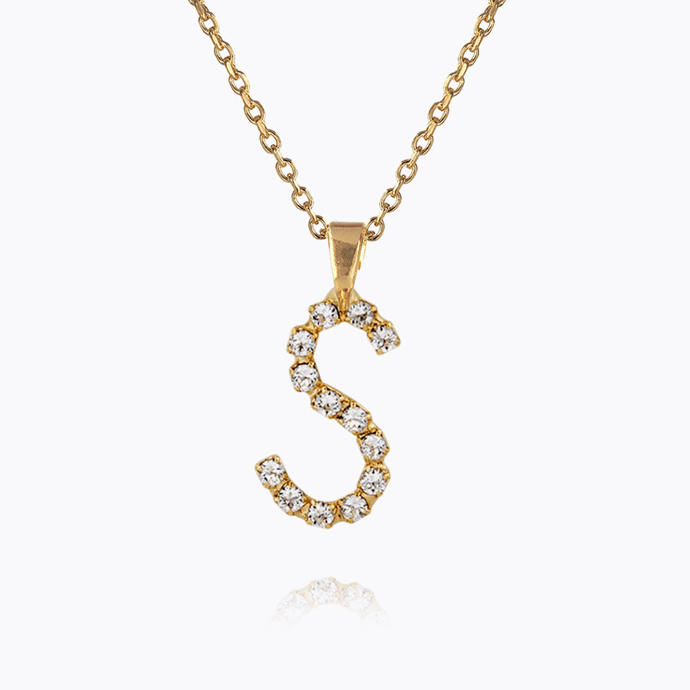 Caroline Svedbom - Mini Letter Necklace Letter S Gold