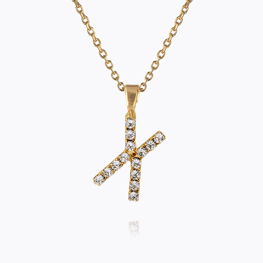 Caroline Svedbom - Mini Letter Necklace Letter X Gold