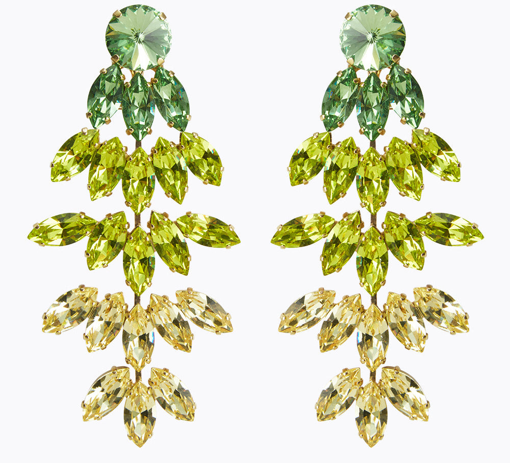 Caroline Svedbom - Bonnie Earrings Lime Combo Gold