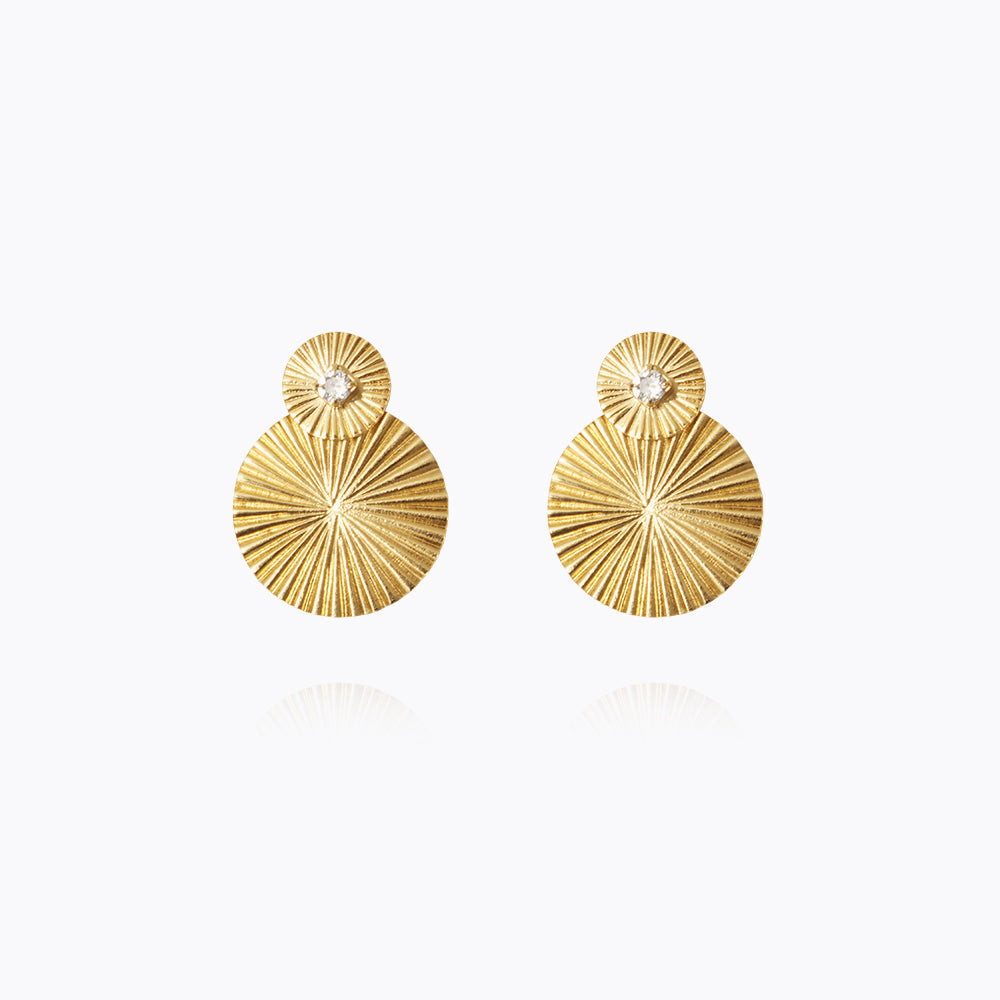 Caroline Svedbom - Mini Odessa Earrings Crystal Gold
