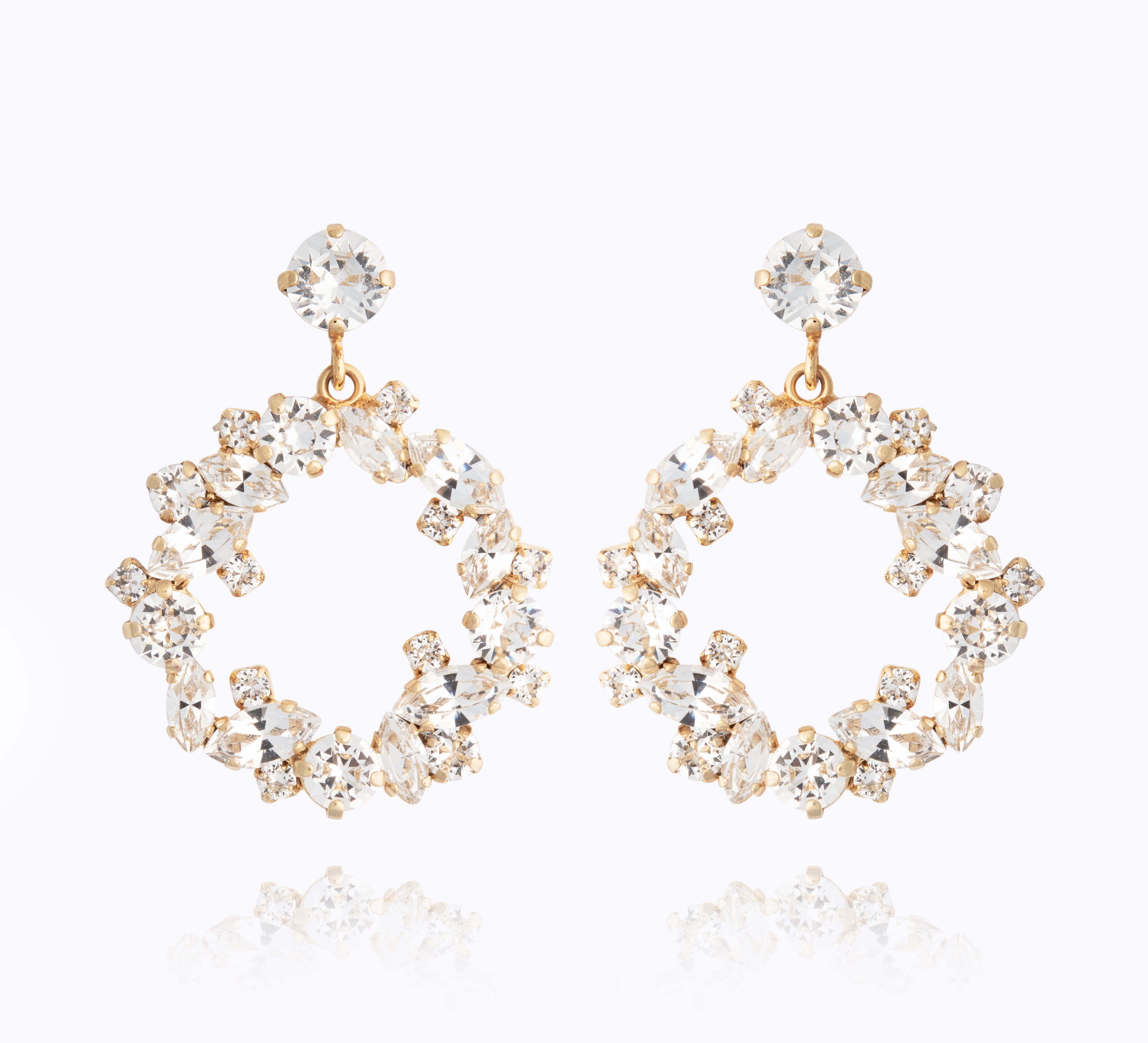 Caroline Svedbom - Circle Of Love Earrings Crystal Gold