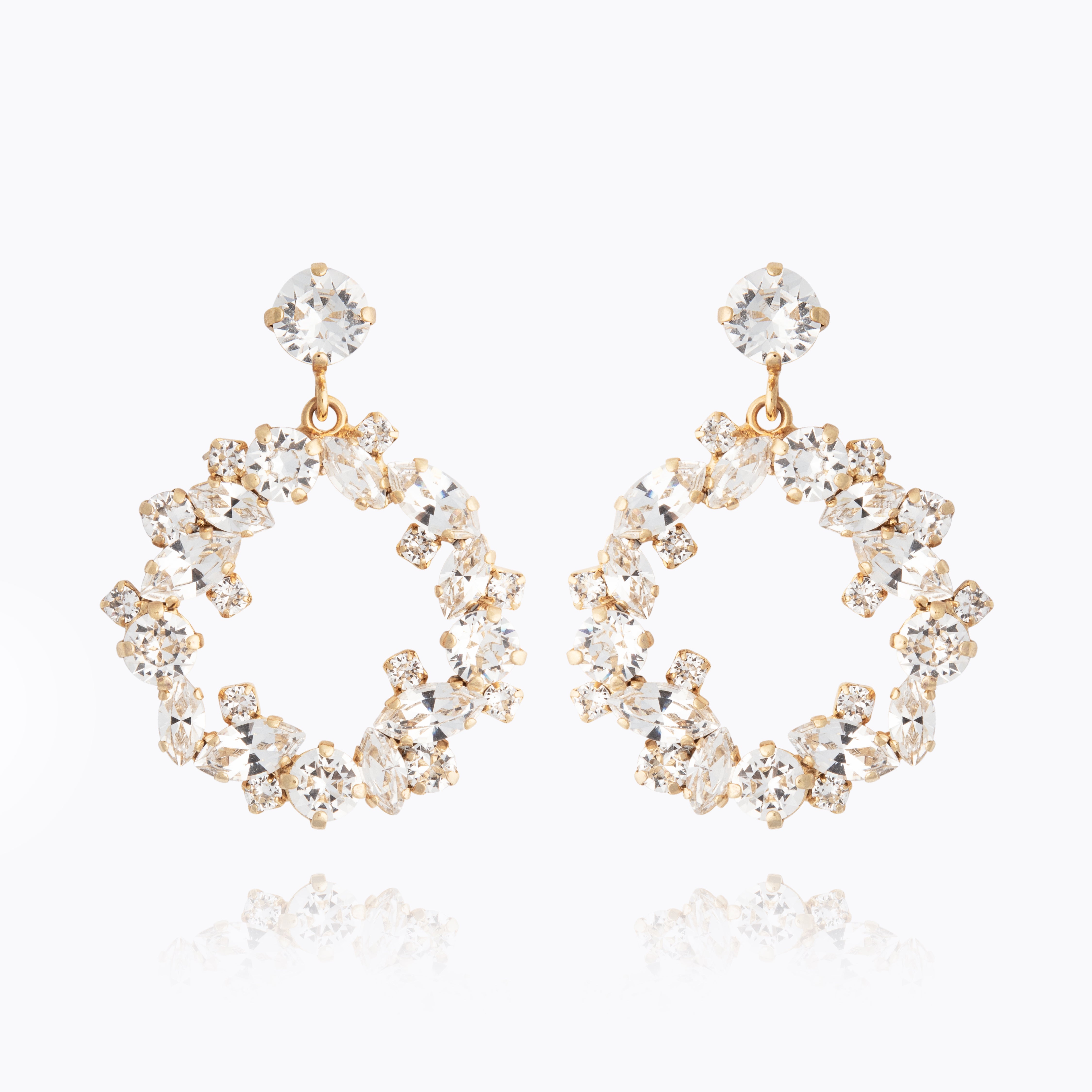 Caroline Svedbom - Circle Of Love Earrings Crystal Gold