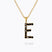 Caroline Svedbom - Mini Letter Black Necklace Letter E Gold