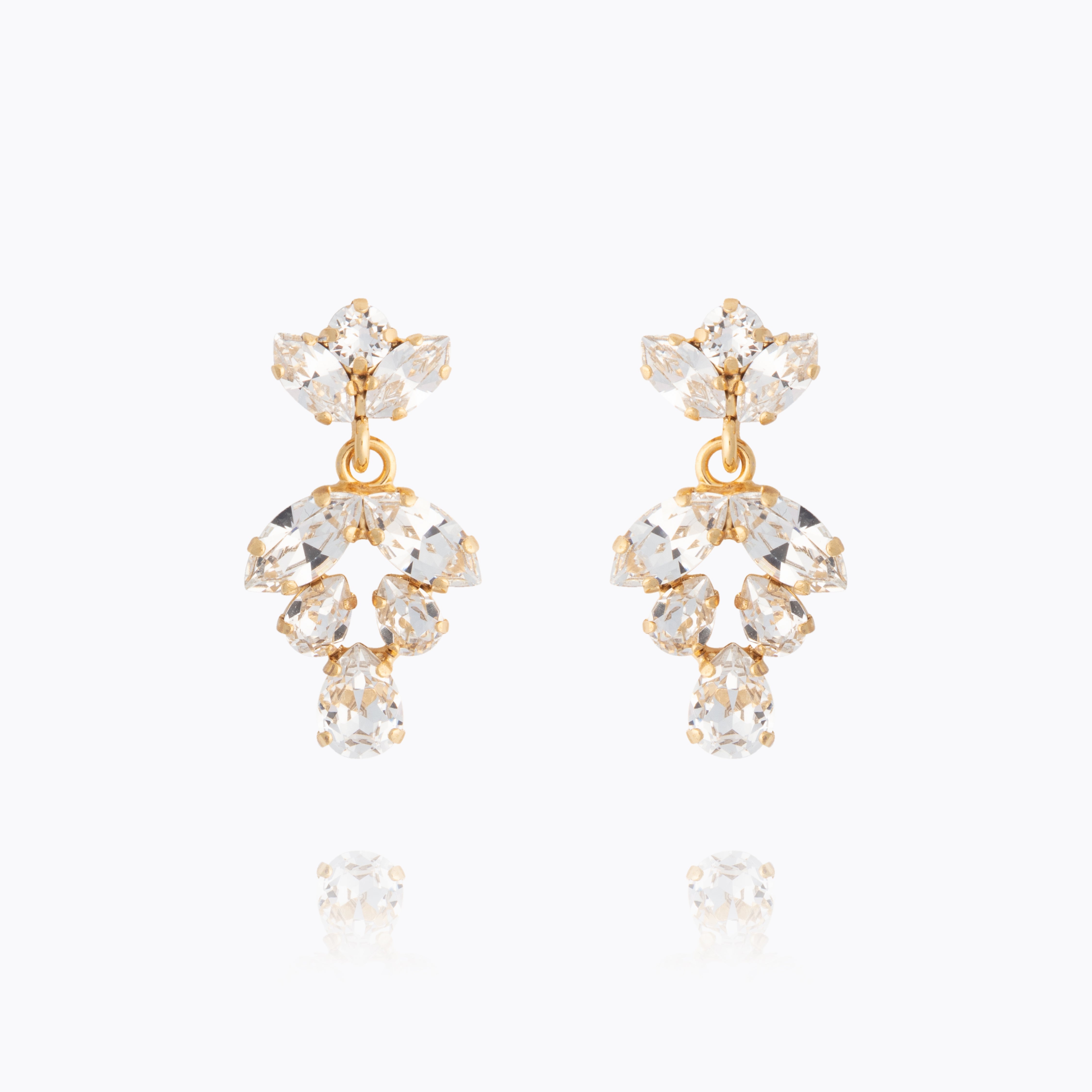 Caroline Svedbom - Kiss Me Earrings Crystal Gold