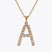 Caroline Svedbom - Letter Necklace Crystal Gold 70 Letter A Cm