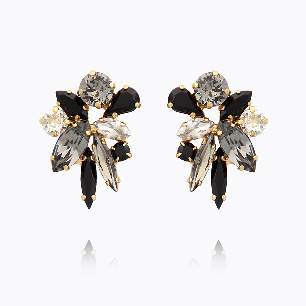 Caroline Svedbom - Talia Earcuffs Black Combo Gold