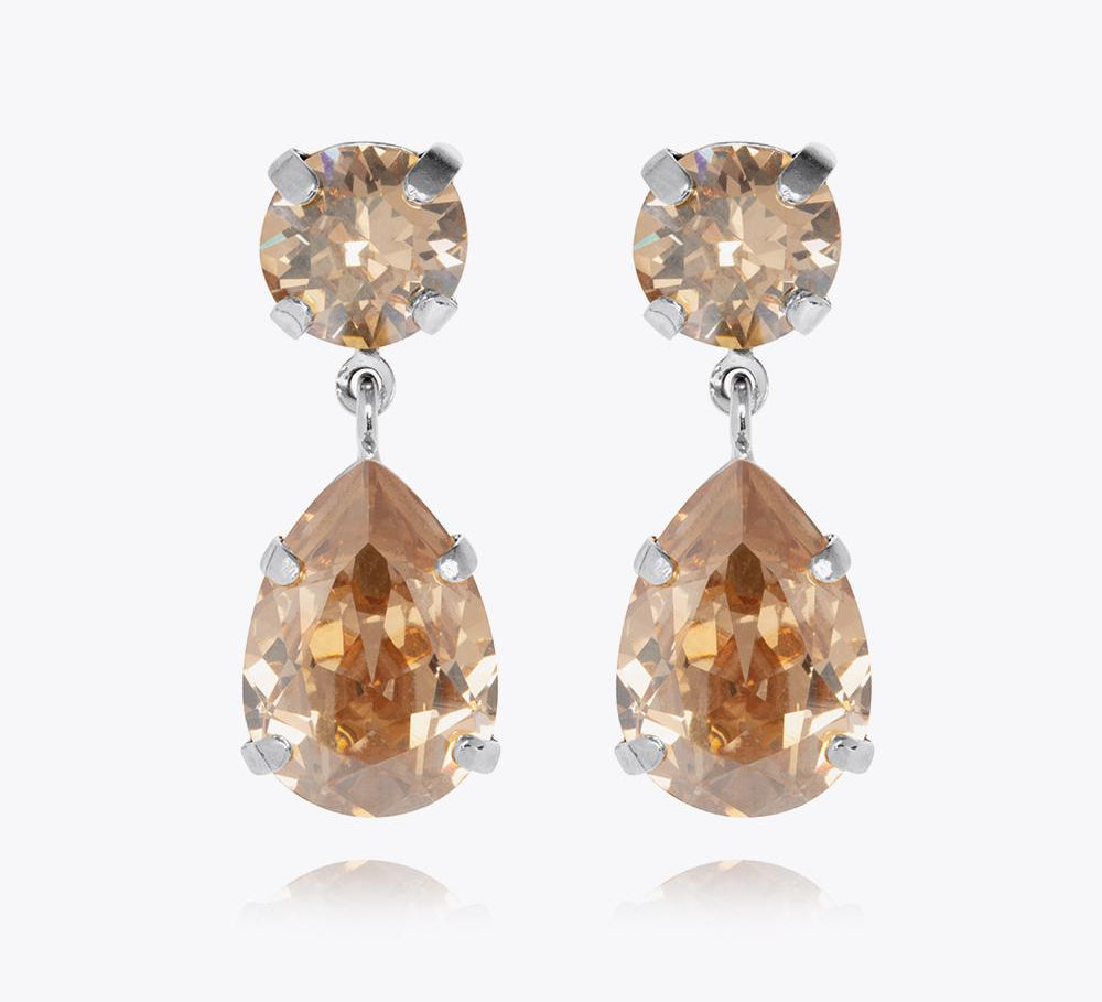 Mini Drop Earrings / Golden Shadow