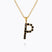 Caroline Svedbom - Mini Letter Black Necklace Letter P Gold