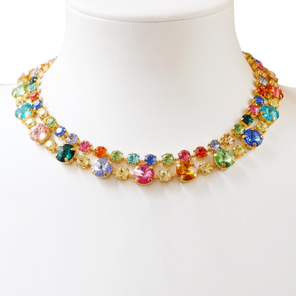 Caroline Svedbom - Pomona Necklace Rainbow Combo Gold