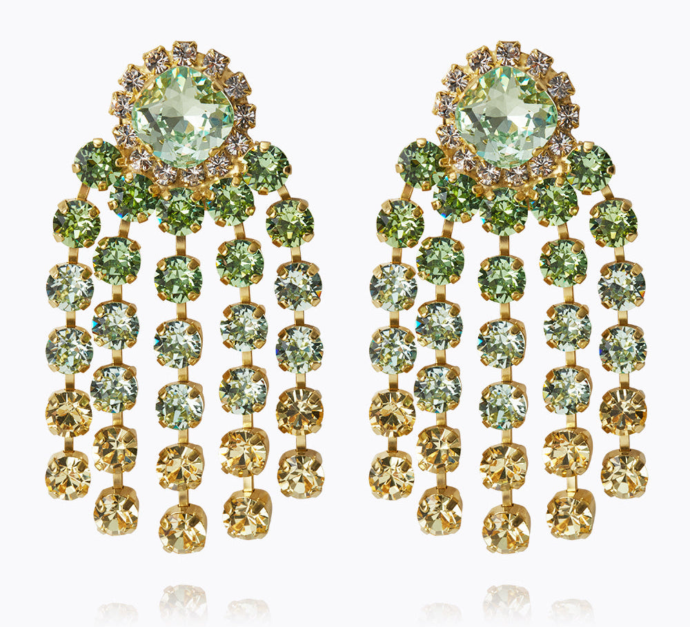 Caroline Svedbom - Rafaela Earrings Lime Combo Gold
