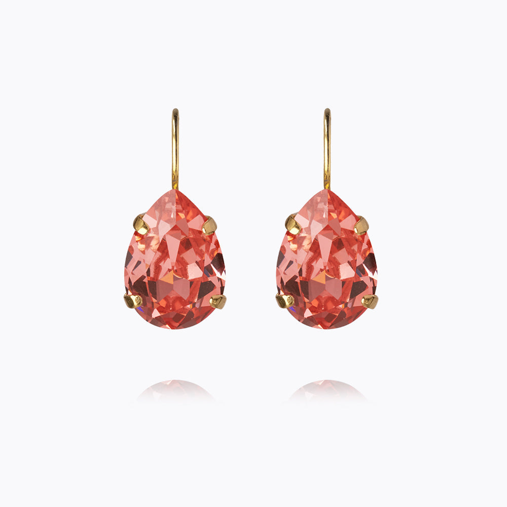 Caroline Svedbom - Mini Drop Clasp Earrings Rose Peach Gold