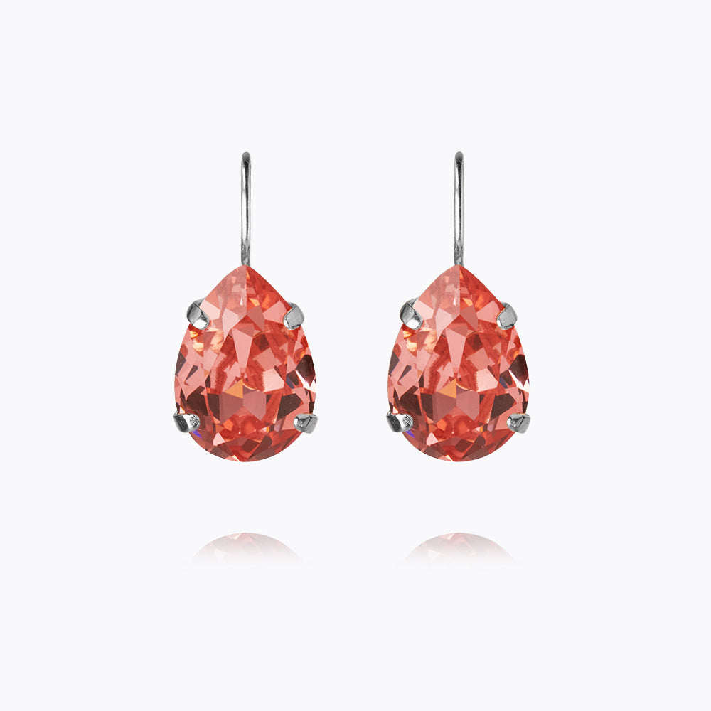 Caroline Svedbom - Mini Drop Clasp Earrings Rose Peach Rhodium