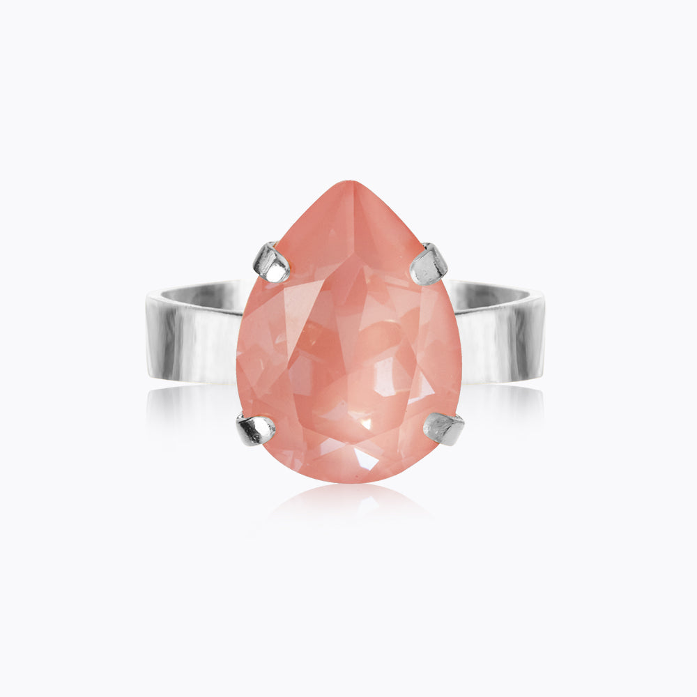 Caroline Svedbom - Mini Drop Ring Flamingo Ignite Rhodium