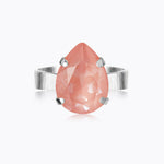 Caroline Svedbom - Mini Drop Ring Flamingo Ignite Rhodium