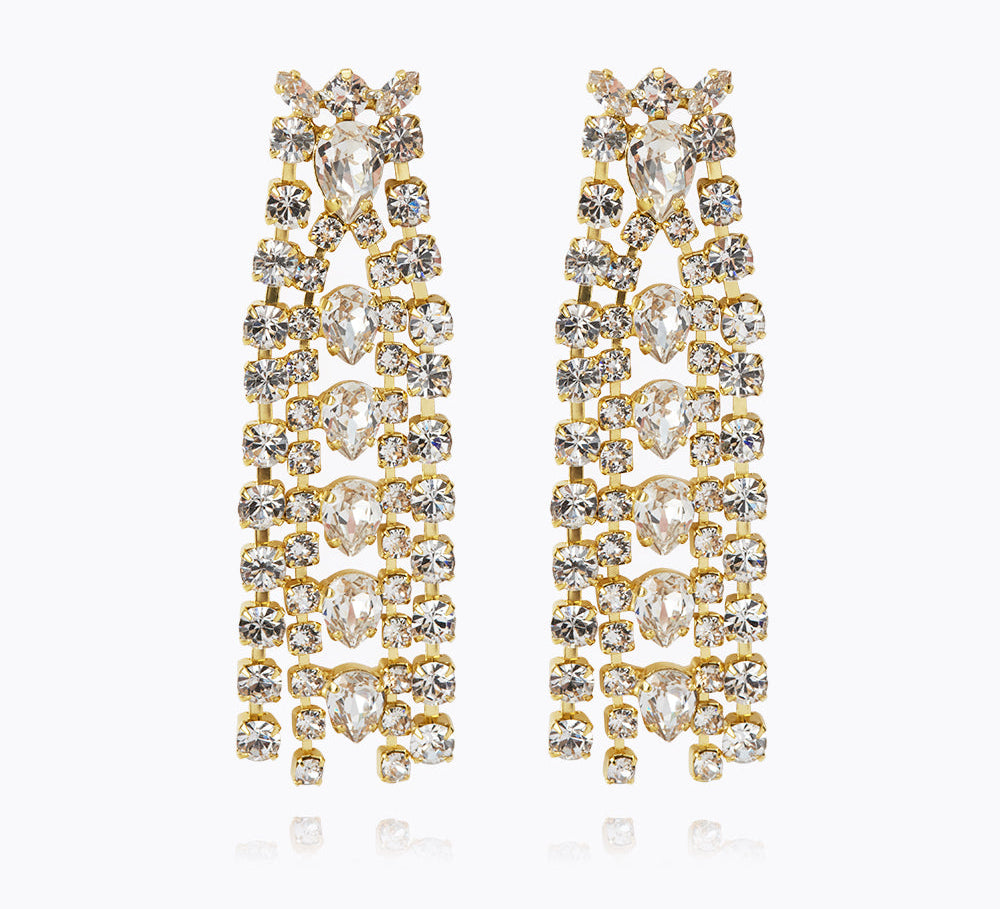 Caroline Svedbom - Mini Penelope Earrings Crystal Gold