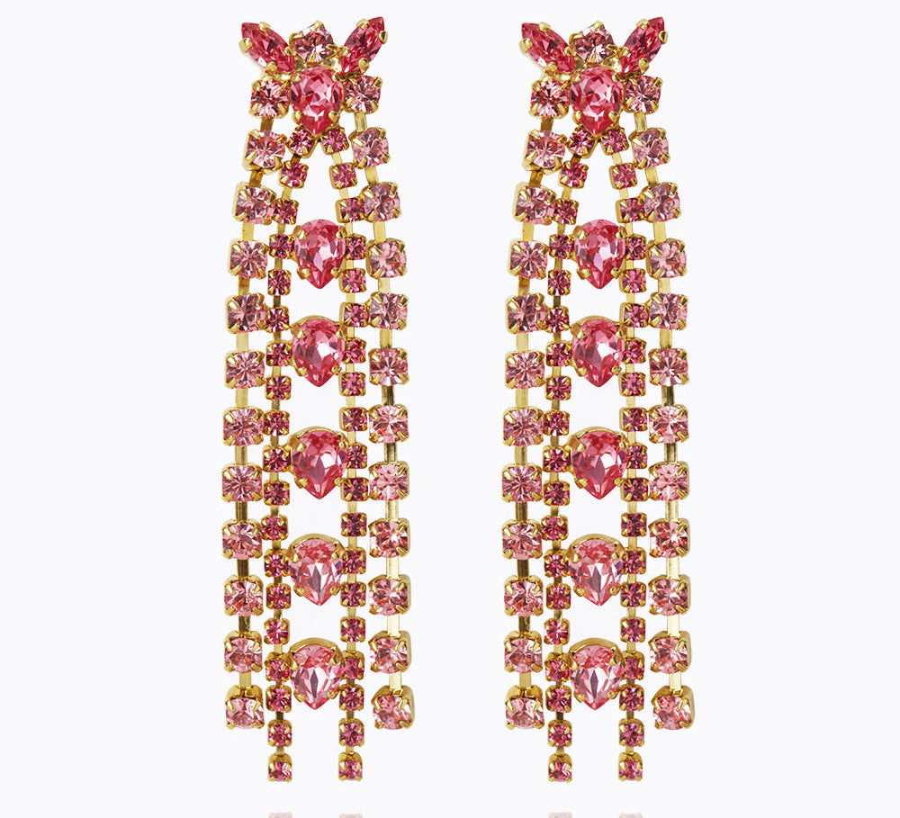 Caroline Svedbom - Petite Penelope Earrings Pink Combo Gold