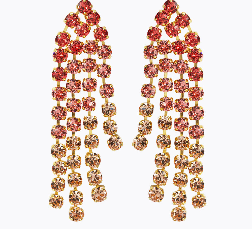 Caroline Svedbom - Rosanna Earrings Peach Combo Gold