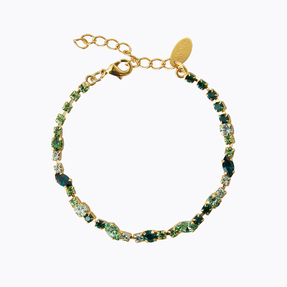Caroline Svedbom - Antonia Bracelet Green Combo Gold