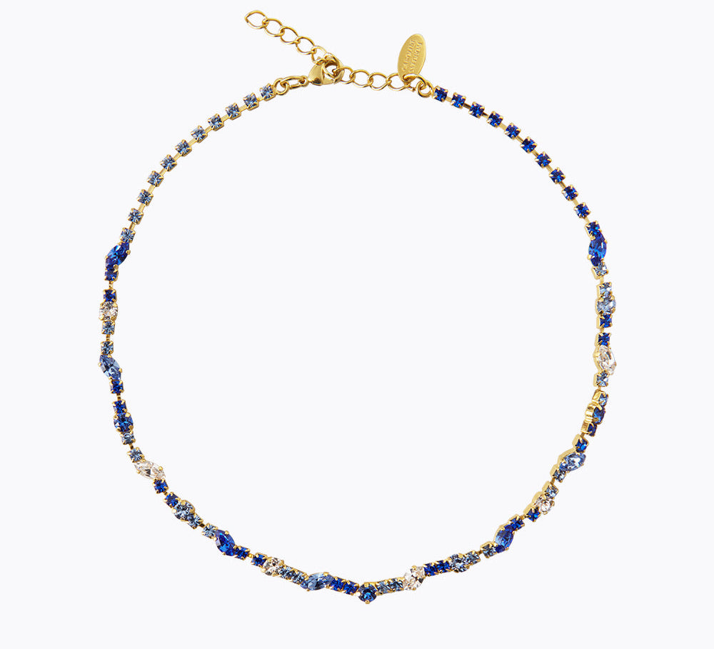 Caroline Svedbom - Antonia Necklace Blue Combo Gold