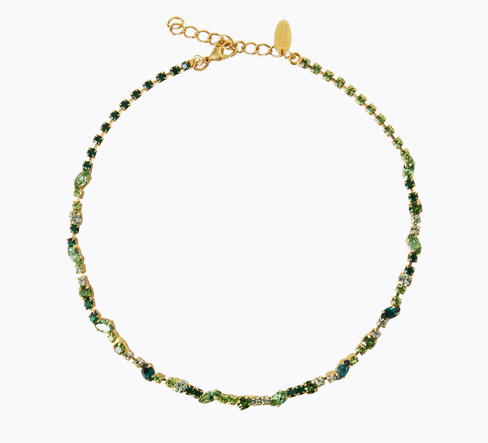 Caroline Svedbom - Antonia Necklace Green Combo Gold