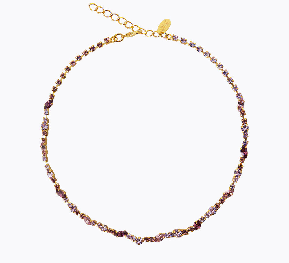 Caroline Svedbom - Antonia Necklace Violet Combo Gold