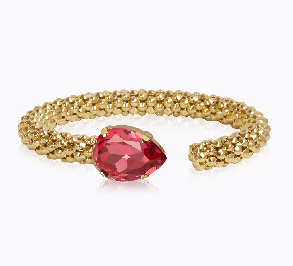 Caroline Svedbom - Classic Rope Bracelet Mulberry Red Gold