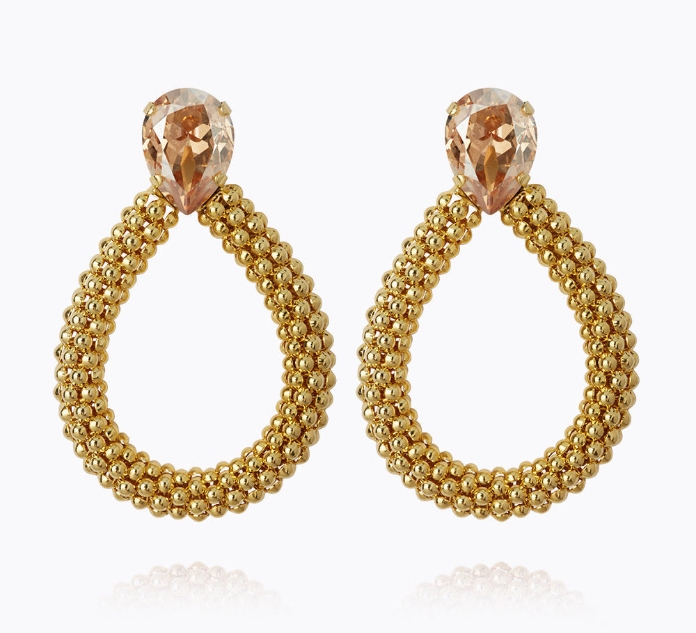 Caroline Svedbom - Classic Rope Earrings Golden Shadow Gold