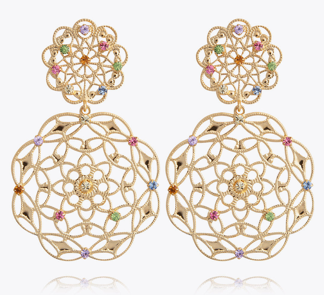 Caroline Svedbom - Gardenia Earrings Rainbow Combo Gold