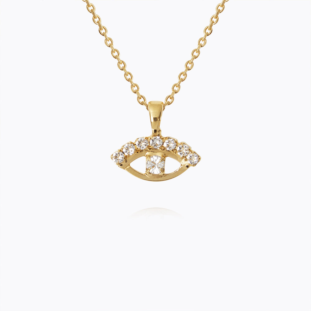 Greek eye necklace gold deals