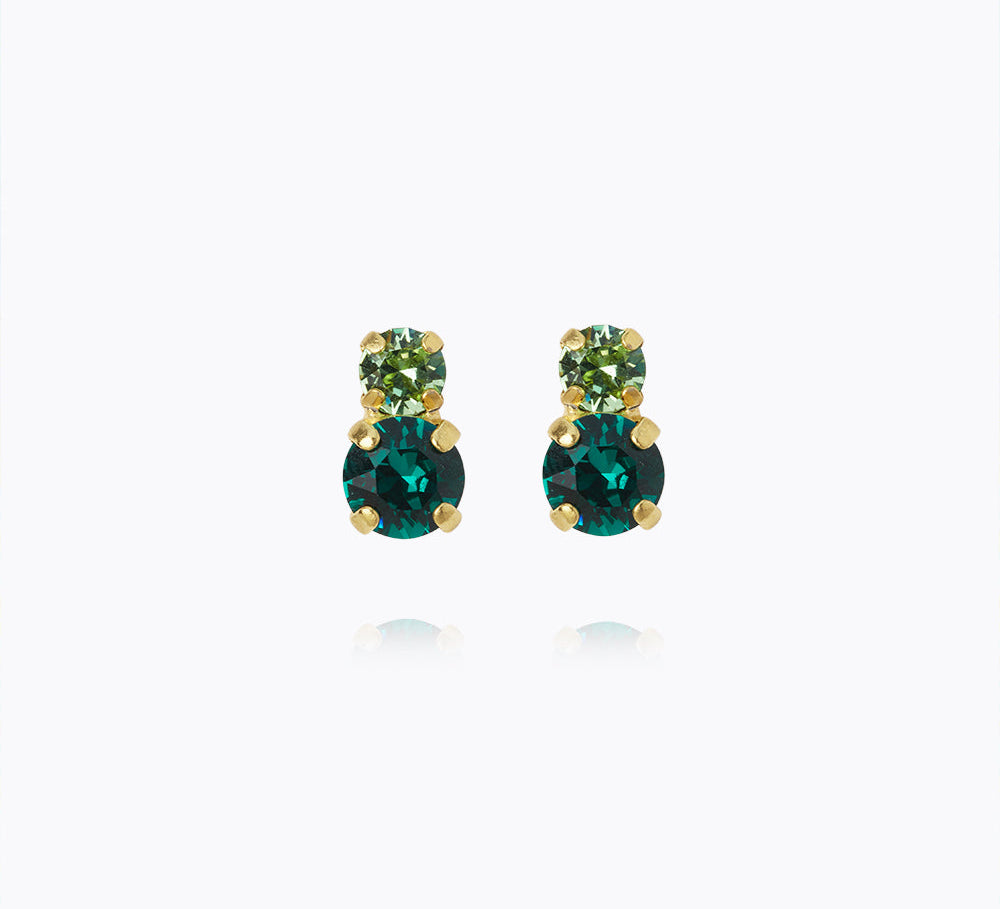 Caroline Svedbom - Leah Earrings Green Combo Gold