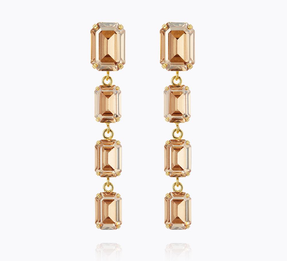 Caroline Svedbom - Lydia Long Earring Golden Shadow Gold