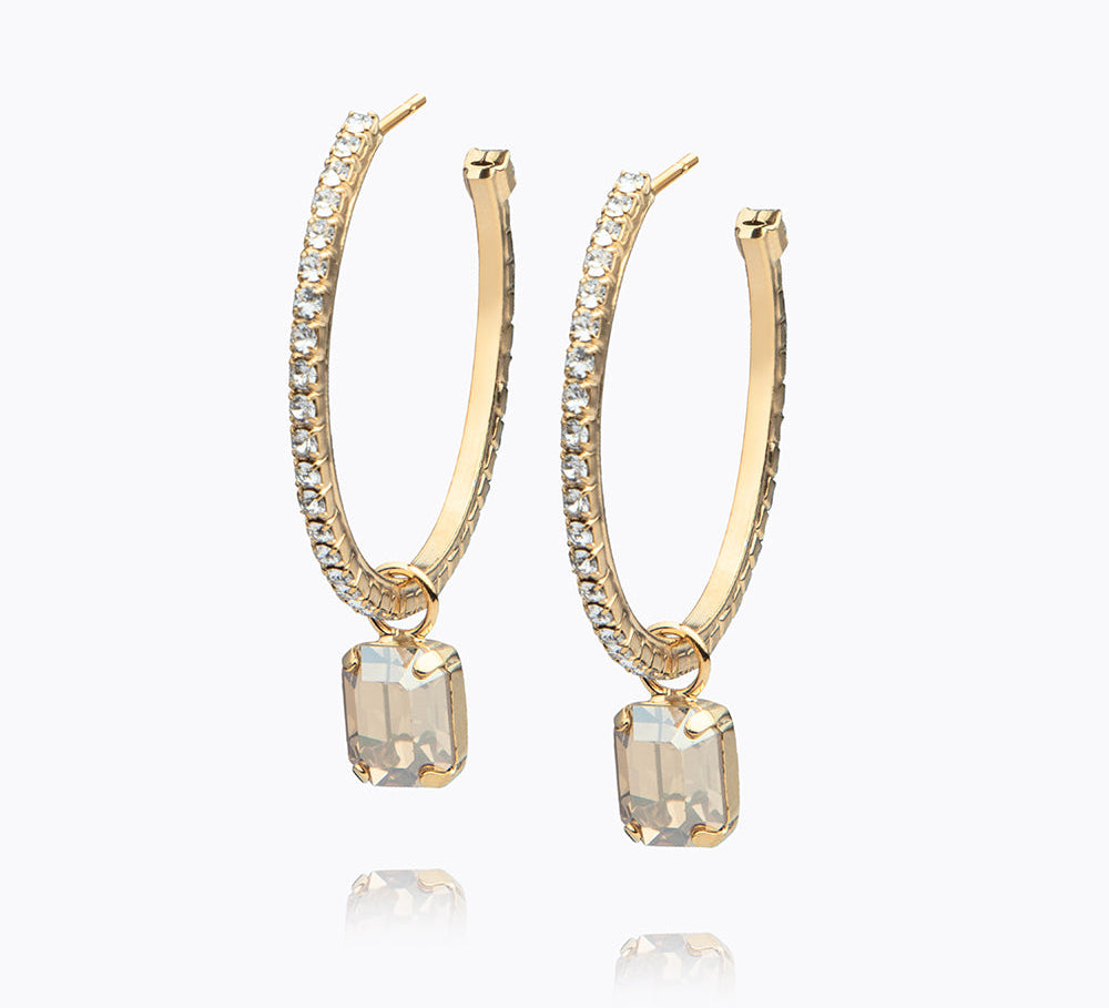 Caroline Svedbom - Lydia Loop Earrings Golden Shadow Gold