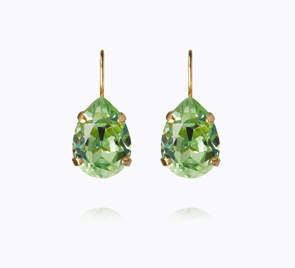 Caroline Svedbom - Mini Drop Clasp Earrings Mulberry Red Gold