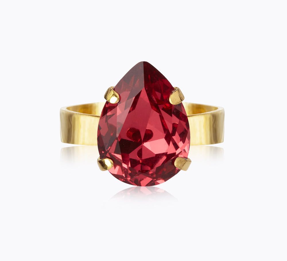Caroline Svedbom - Mini Drop Ring Mulberry Red Gold