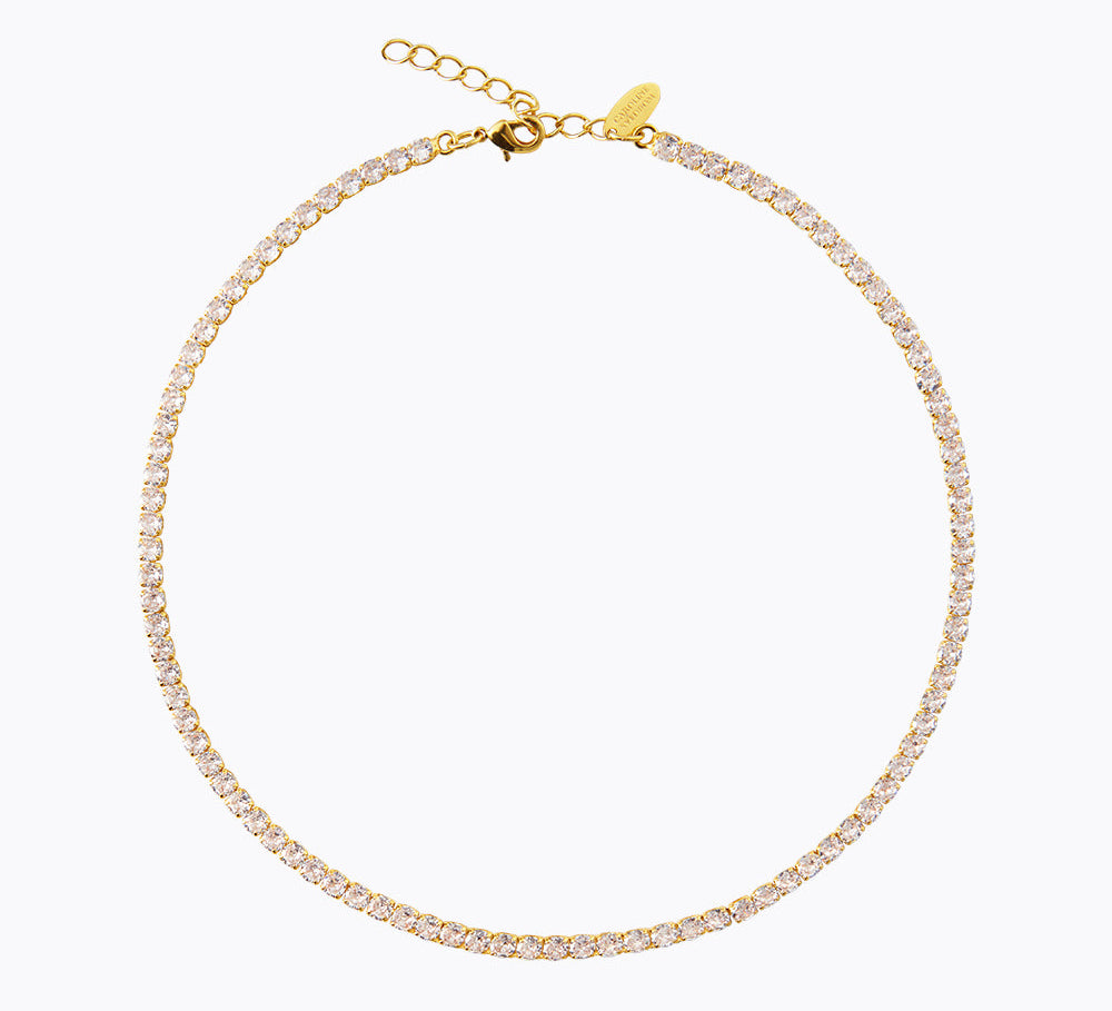 Caroline Svedbom - Zara Necklace Crystal Gold