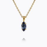 Caroline Svedbom - Petite Navette Necklace Denim Blue Gold