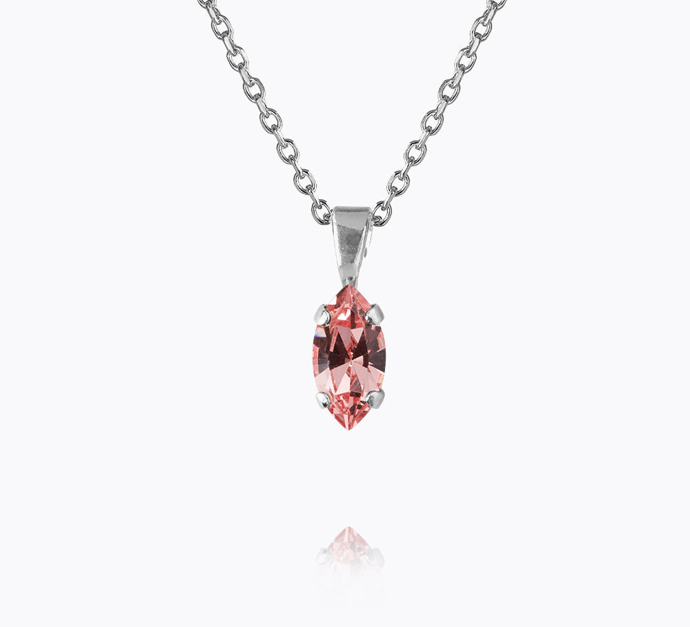 Caroline Svedbom - Petite Navette Necklace Light Rose Rhodium