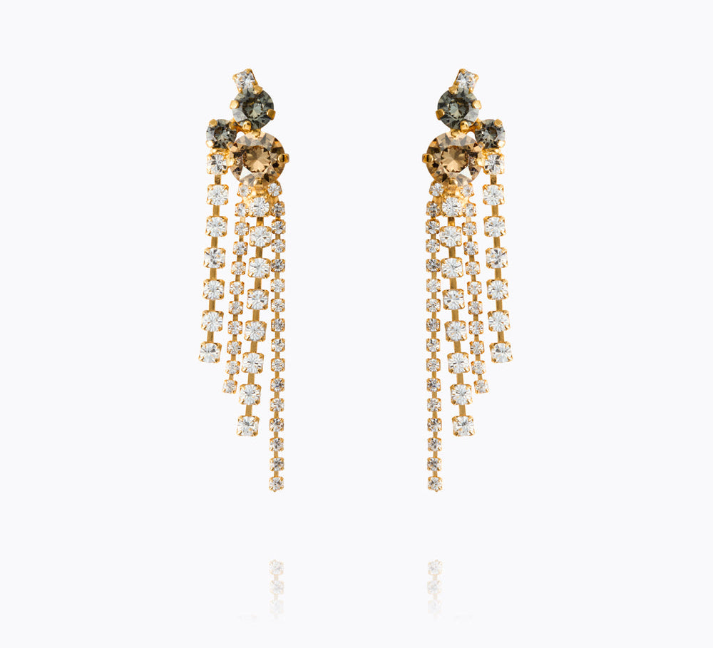 Caroline Svedbom - Amy Earrings Black Golden Combo Gold