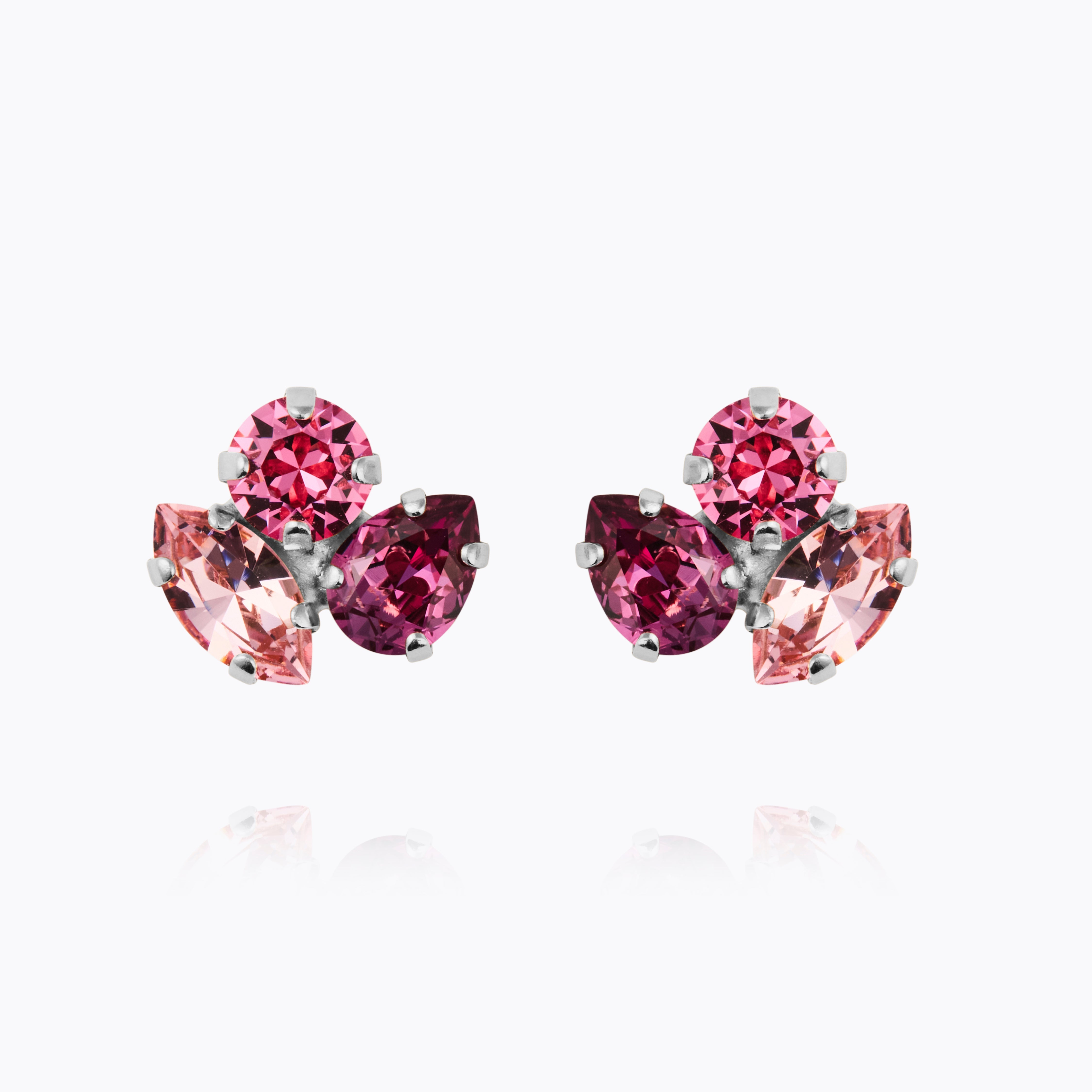 Caroline Svedbom - Ana Earrings Dark Rose Combo Rhodium