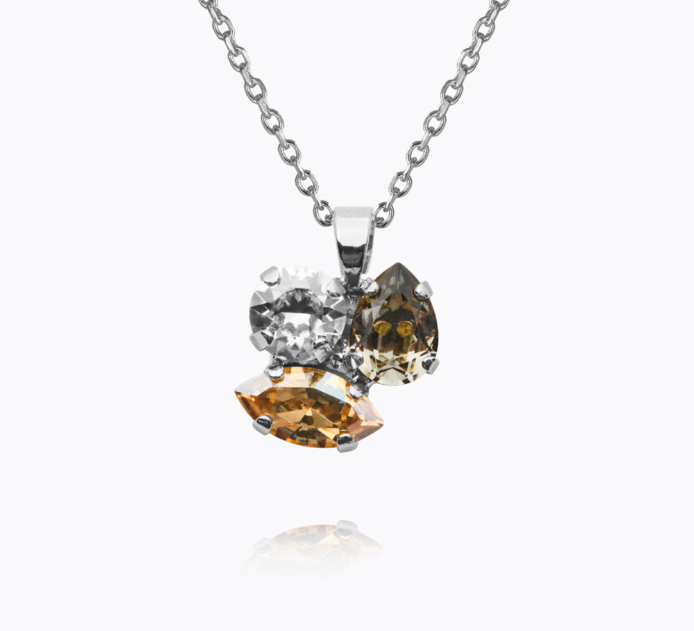Caroline Svedbom - Ana Necklace Black Golden Combo Rhodium