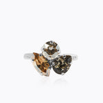 Caroline Svedbom - Ana Ring Black Golden Combo Rhodium