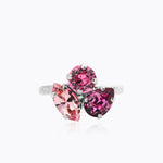Caroline Svedbom - Ana Ring Dark Rose Combo Rhodium