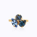 Caroline Svedbom - Ana Ring Denimblue Combo Gold