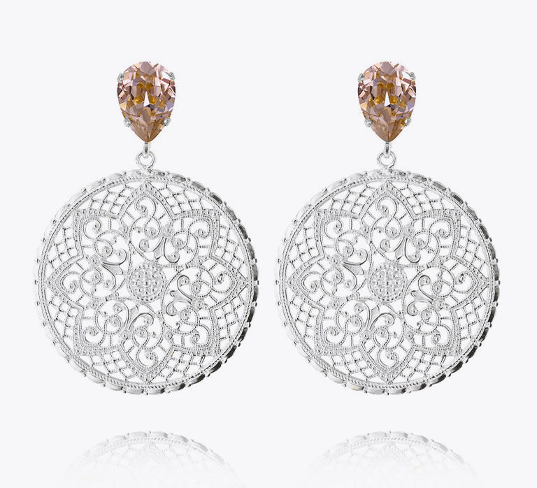 Alexandra Earrings / Vintage Rose