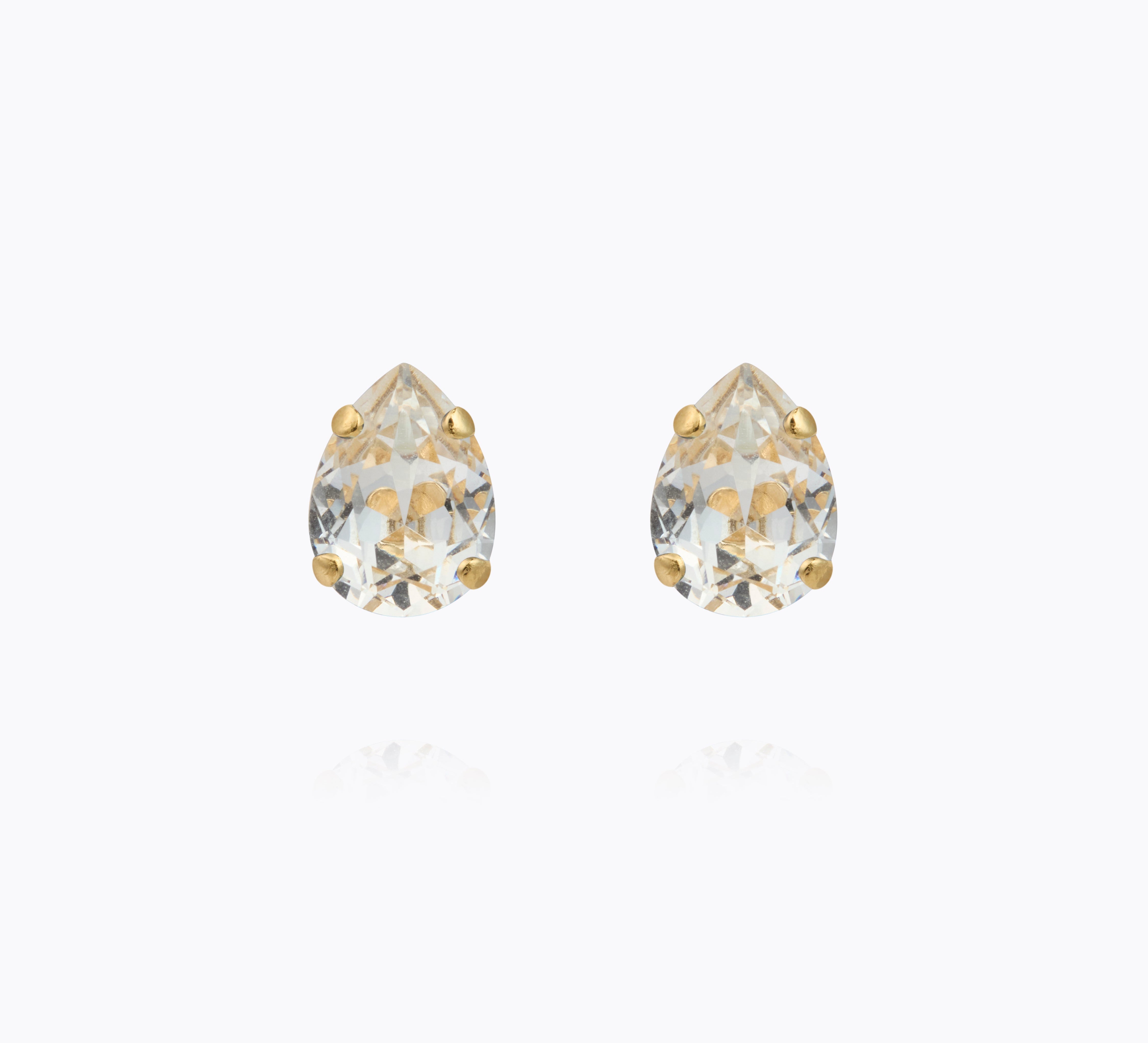 Caroline Svedbom - Amelia Stud Earrings Crystal Gold