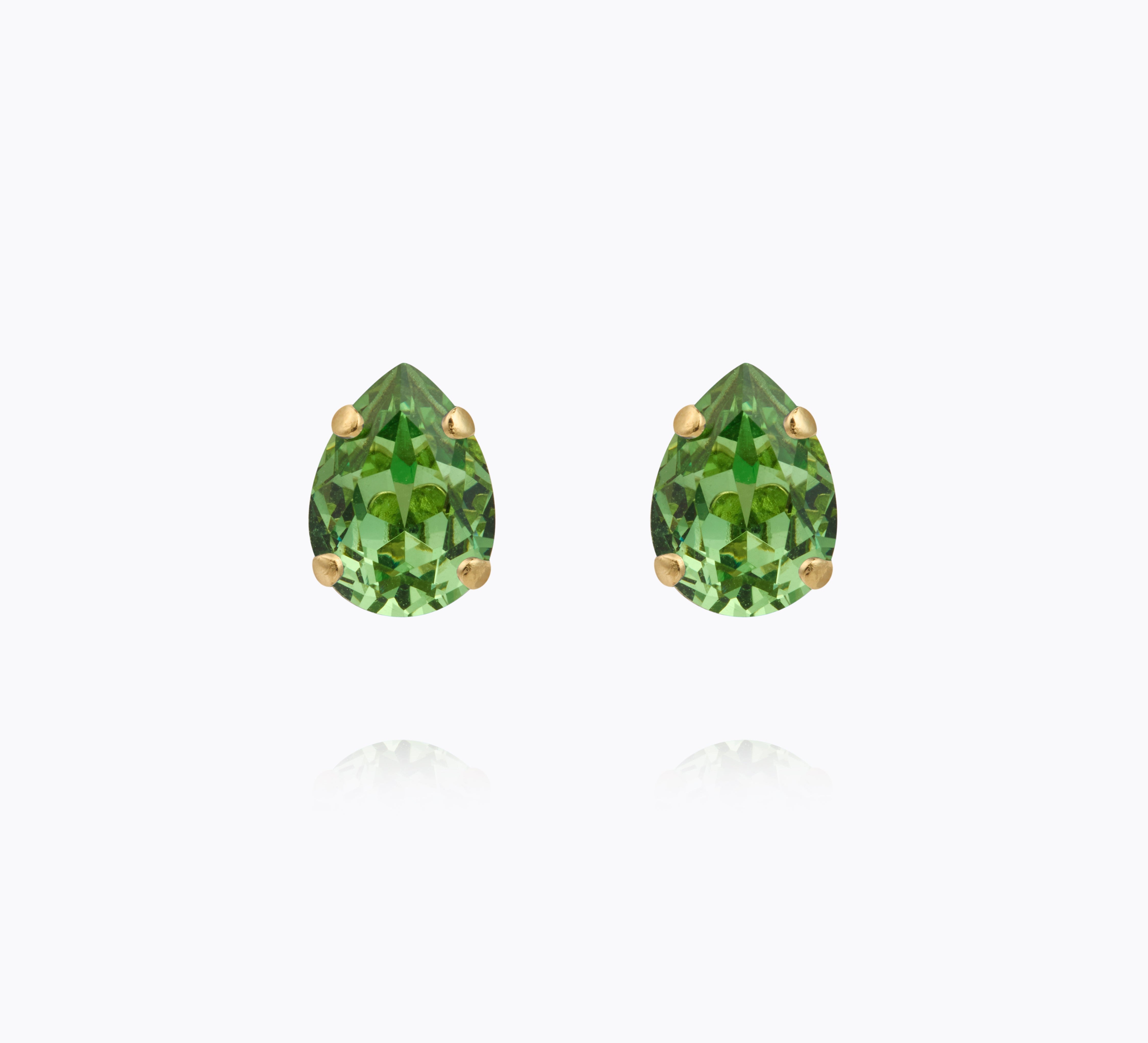 Caroline Svedbom - Amelia Stud Earrings Recreated Peridot Rhodium