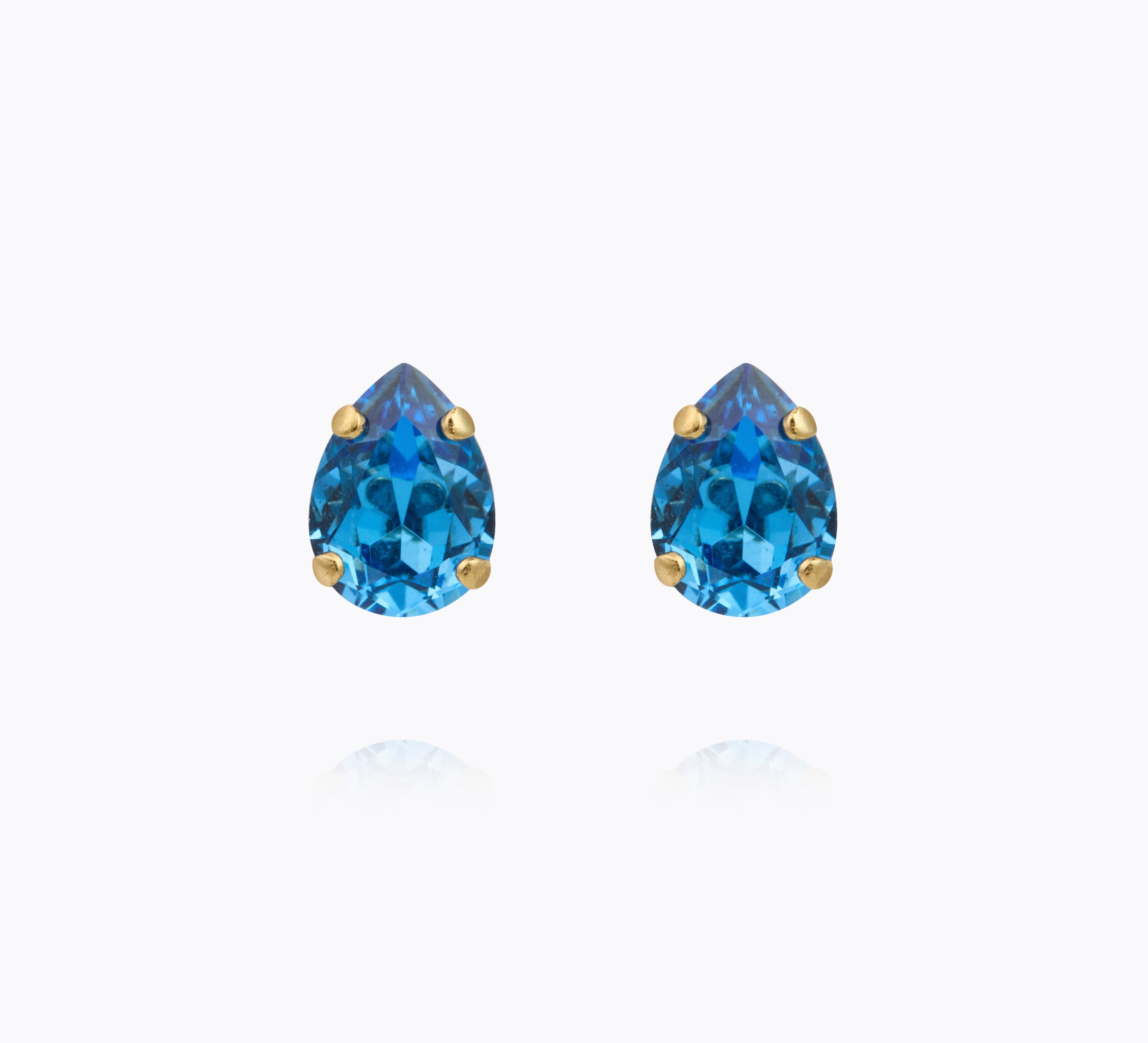 Caroline Svedbom - Amelia Stud Earrings Recreated Iceblue Gold