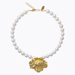 Caroline Svedbom - Bibi Pearl Choker Pearl Gold