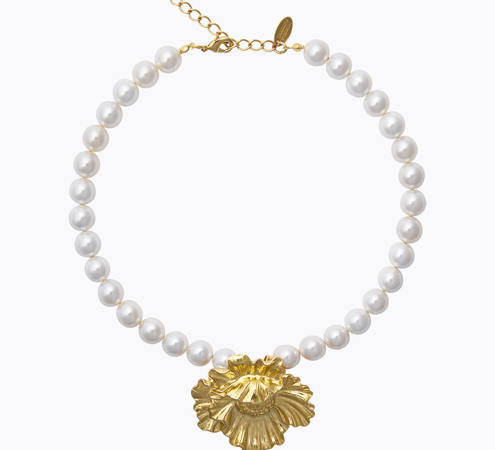 Caroline Svedbom - Bibi Pearl Choker Pearl Gold