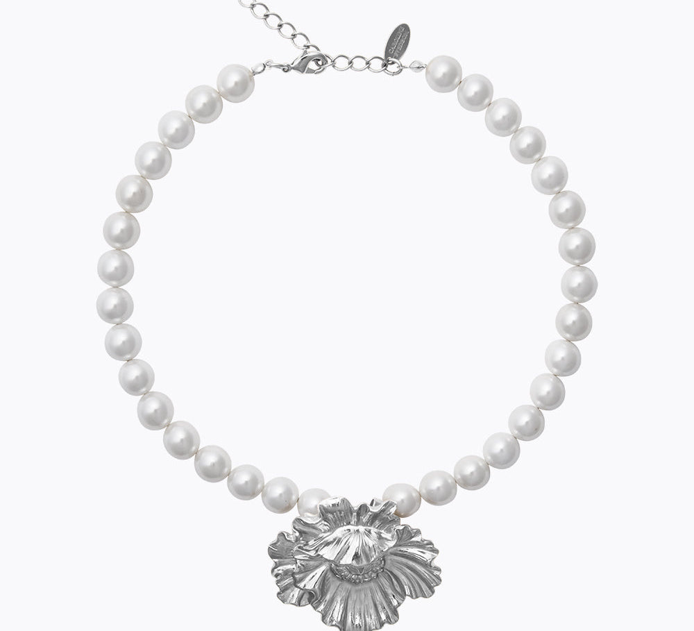Caroline Svedbom - Bibi Pearl Choker Pearl Rhodium